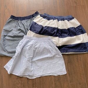 3 J crew girl blue skirt